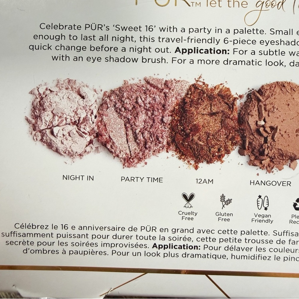 PUR Eyeshadow Palette Let The Good Times Roll Pink Neutral Tan Compact Makeup - Picture 5 of 9